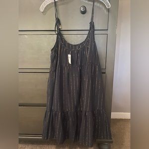Aerie black and gold sun dress size small, never worn, tag still on